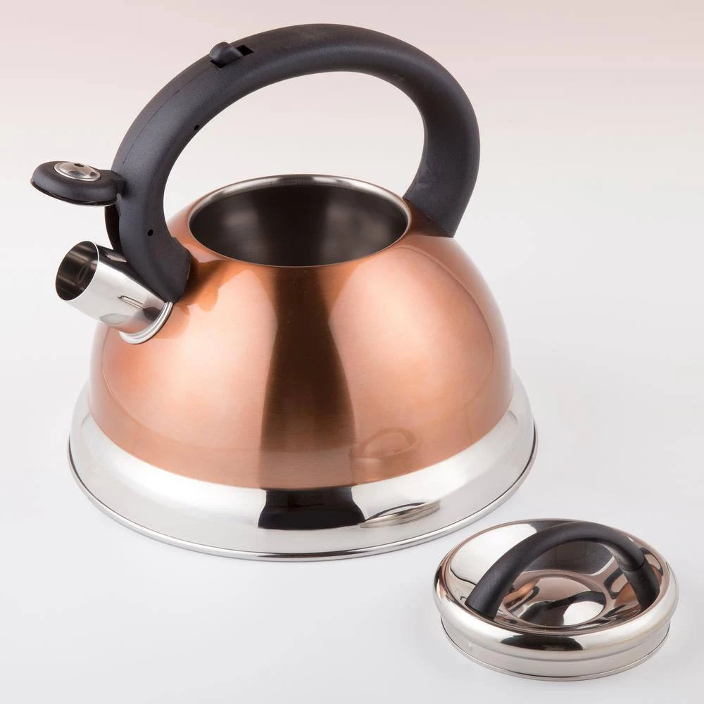 Alexa 12-Cup Copper Stainless Steel with Whistle Stovetop Tea Kettle by Creative Home - Image 5