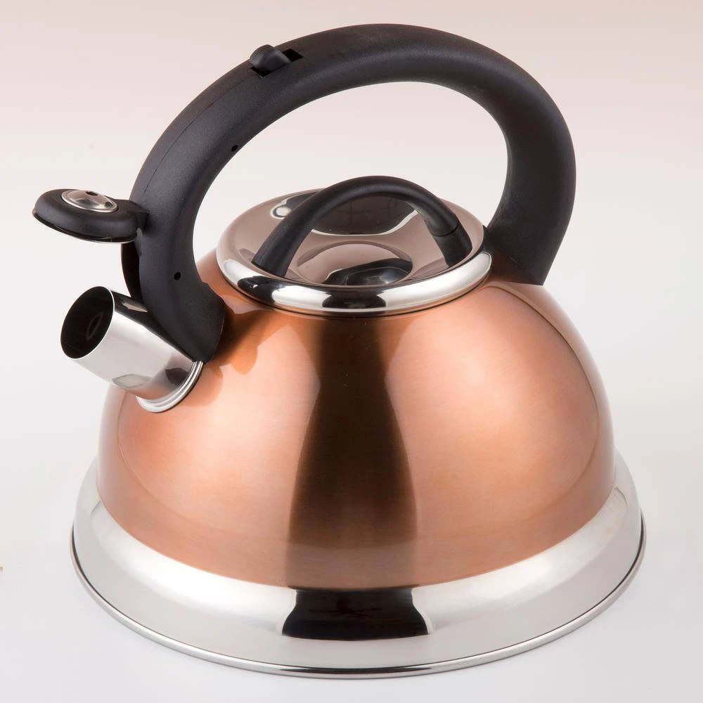 Alexa 12-Cup Copper Stainless Steel with Whistle Stovetop Tea Kettle by Creative Home - Image 4