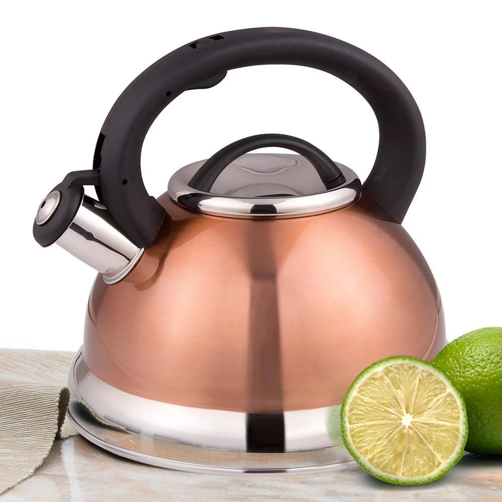Alexa 12-Cup Copper Stainless Steel with Whistle Stovetop Tea Kettle by Creative Home - Image 3