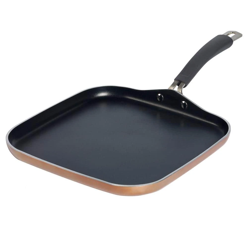 Translucent 12.5 in. Hard-Anodized Aluminum Nonstick Griddle in Copper by Epicurious