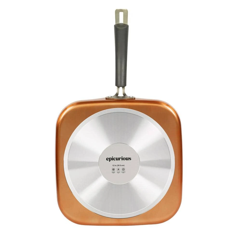 Translucent 12.5 in. Hard-Anodized Aluminum Nonstick Griddle in Copper by Epicurious - Image 2