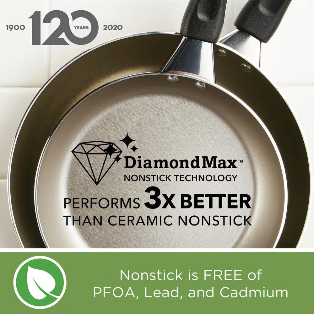 14 in. Dishwasher Safe High Performance- Aluminum Nonstick Skillet in Copper with Lid-1 by Farberware - Image 2