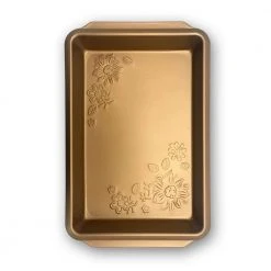 Country Kitchen Copper Embossed Carbon Steel 13.75 in. Roaster Pan by Gibson Home