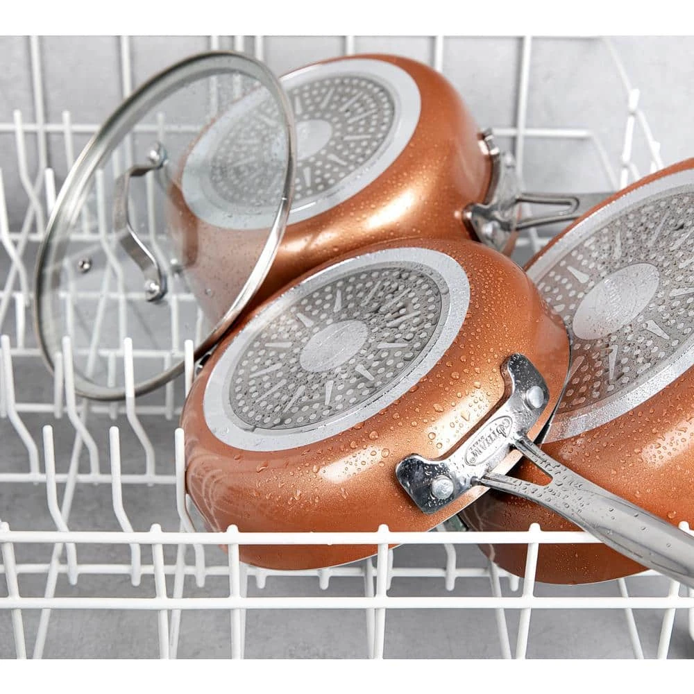 StackMaster 8-Piece Aluminum Ultra-Nonstick Cast Textured Ceramic Coating Cookware Set by Gotham Steel - Image 5