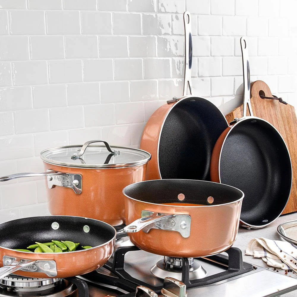 StackMaster 3-Piece Aluminum Ultra-Nonstick Cast Textured Ceramic Coating Cookware Set by Gotham Steel - Image 4