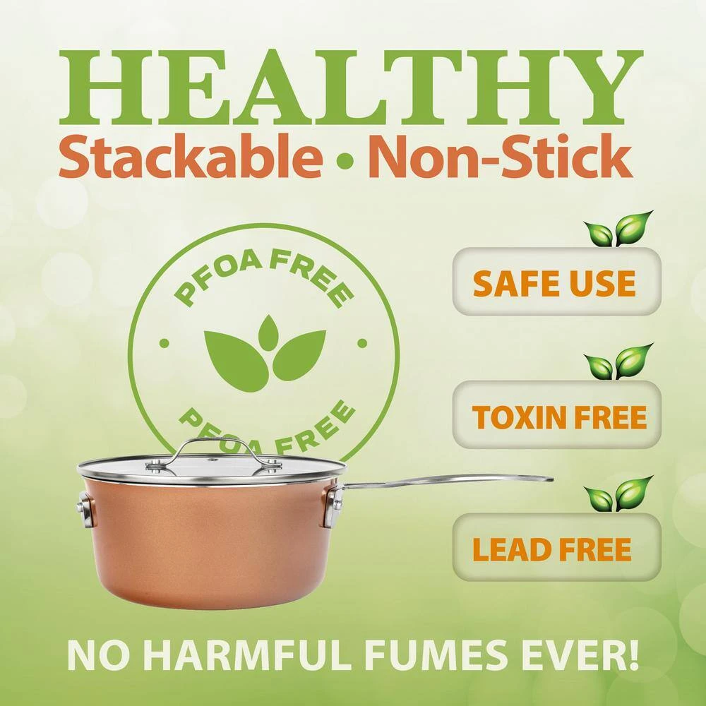 StackMaster 3-Piece Aluminum Ultra-Nonstick Cast Textured Ceramic Coating Cookware Set by Gotham Steel - Image 6