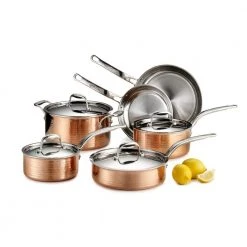 Martellata 10-Piece Copper Cookware Set in Copper by Lagostina