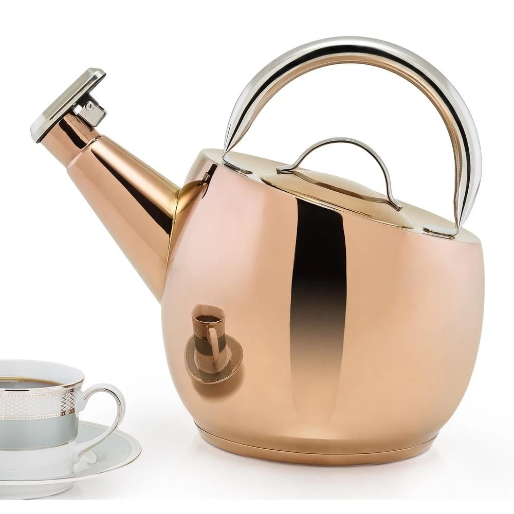 DuraCopper 10.57-Cup Stovetop Tea Kettle in Copper by Old Dutch - Image 2