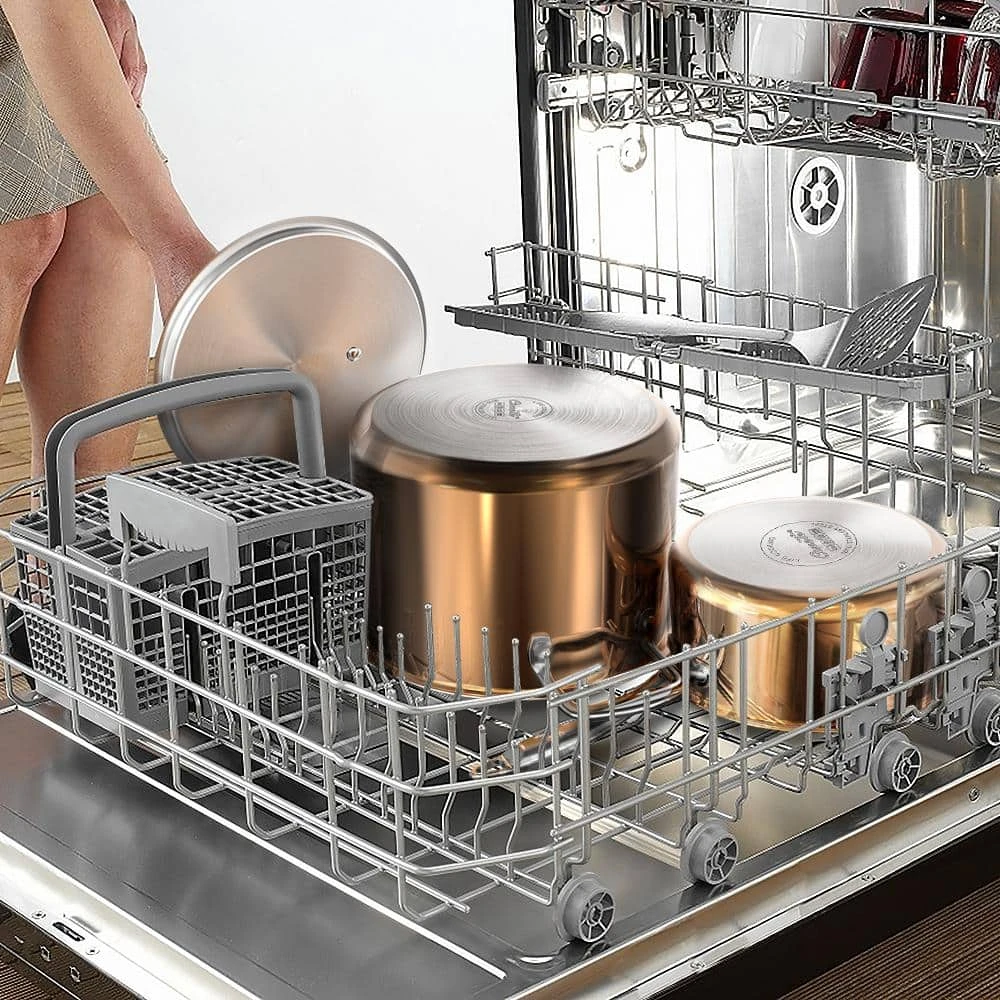 10-Pieces Copper Stainless Steel Cookware Set with Lids by POTS AND PANS JUNIOR - Image 4