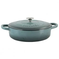 Artisan 5 Qt. Enameled Cast Iron Round Braiser Pan with Self Basting Lid by Crock-Pot