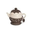 4-Cup Acanthus Ceramic Teapot with Metal Base by Unbranded