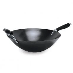 Hong Kong Chopstick House Carbon Steel Wok with Helper Handle by Ecolution