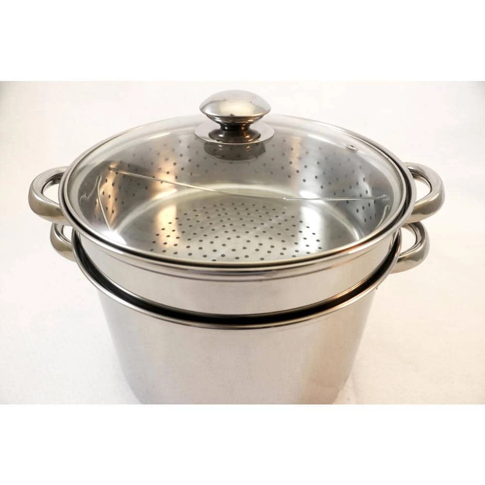 8 Qt. 4-Piece 18/10 Stainless Steel Multi-Cooker with Baskets and Lid by ExcelSteel - Image 2