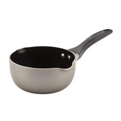 Dishwasher Safe 1 qt. Aluminum Nonstick Sauce Pot in Stainless Look by Farberware