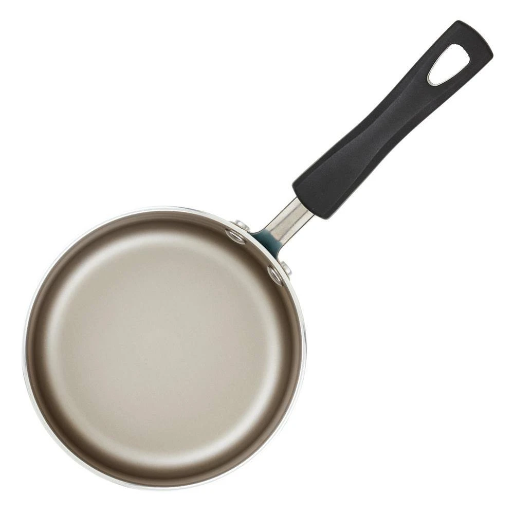 2 qt. Aqua Blue Farberware Smart Control Aluminum Nonstick 2-Saucepan with Lid - Image 2