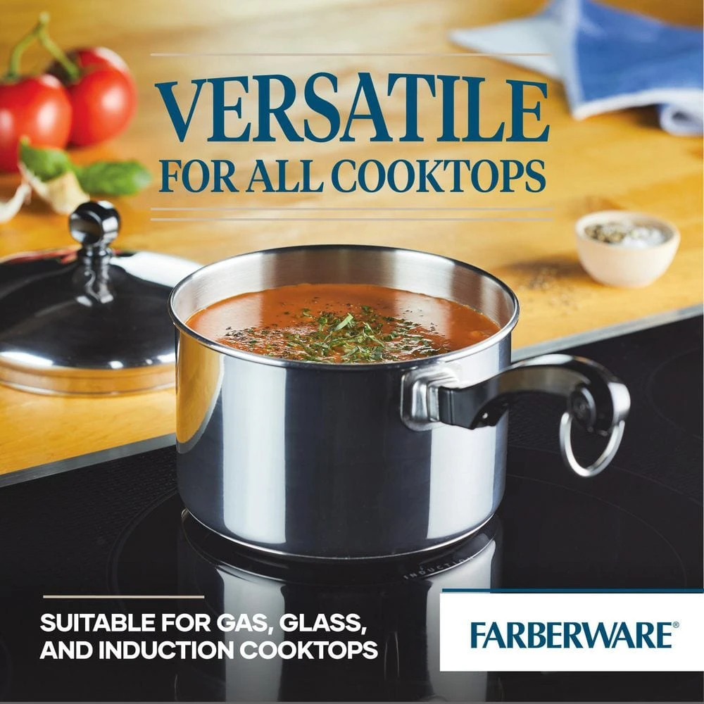 Classic Series 2 qt. Stainless Steel Sauce Pan with Lid by Farberware - Image 4
