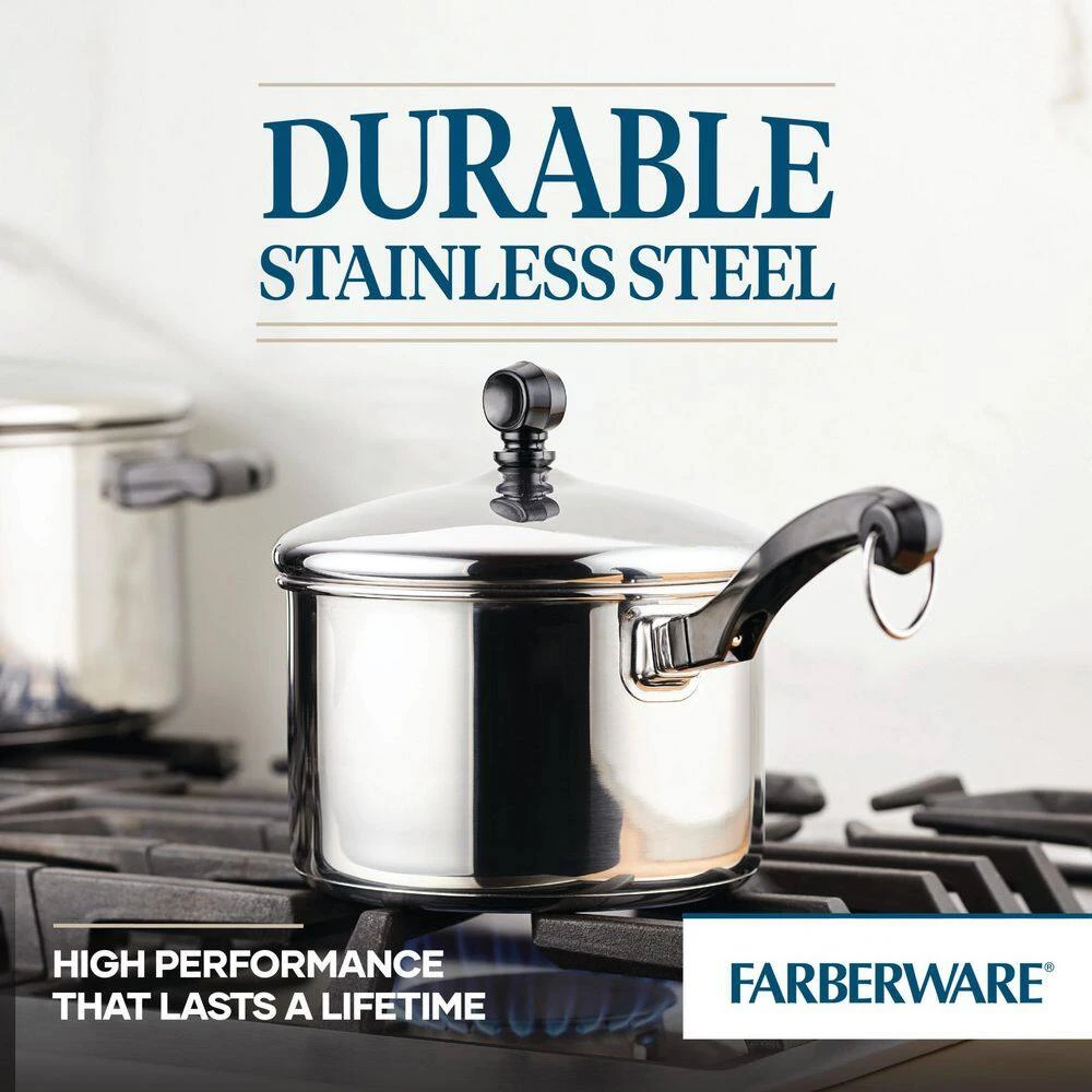 Classic Series 2 qt. Stainless Steel Sauce Pan with Lid by Farberware - Image 6