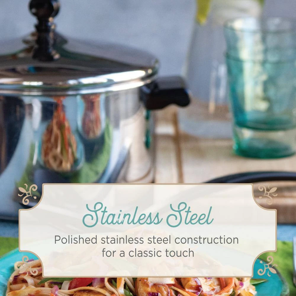 Classic Series 4 qt. Stainless Steel Sauce Pot with Lid by Farberware - Image 6