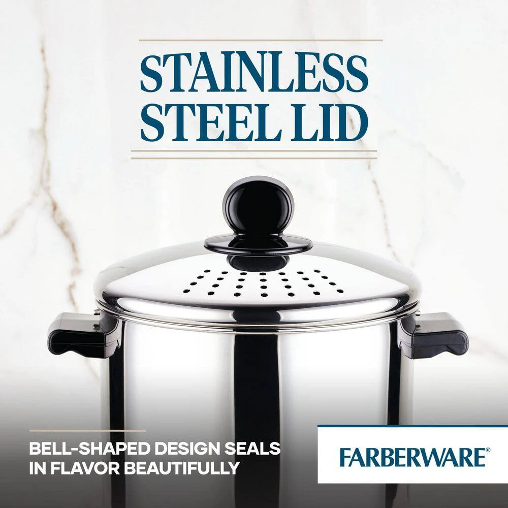 Classic Series 8 qt. Stainless Steel Stock Pot with Lid by Farberware - Image 5