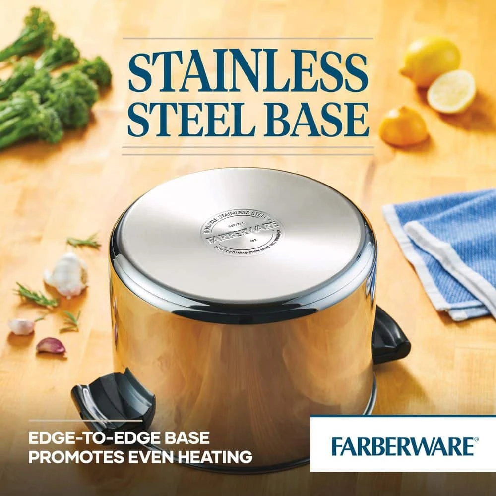 Classic Series 8 qt. Stainless Steel Stock Pot with Lid by Farberware - Image 6
