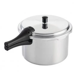 Aluminum Stovetop Pressure Cooker 8-qt. Silver Aluminum Induction with Wire Trivet, 8-Quart by Farberware