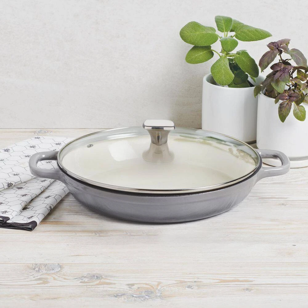 3.5 qt. Cast Iron Braiser with Glass Lid by MasterPRO - Image 5