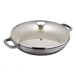 3.5 qt. Cast Iron Braiser with Glass Lid by MasterPRO