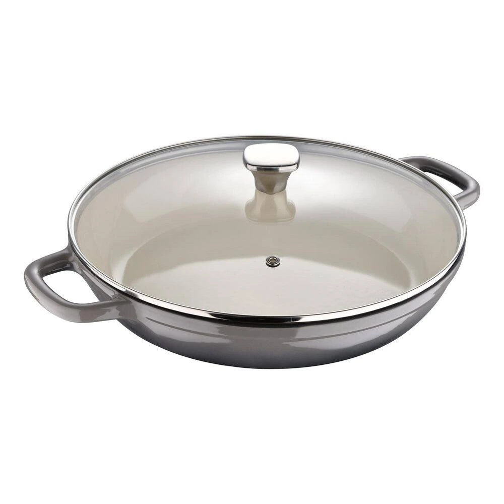 3.5 qt. Cast Iron Braiser with Glass Lid by MasterPRO