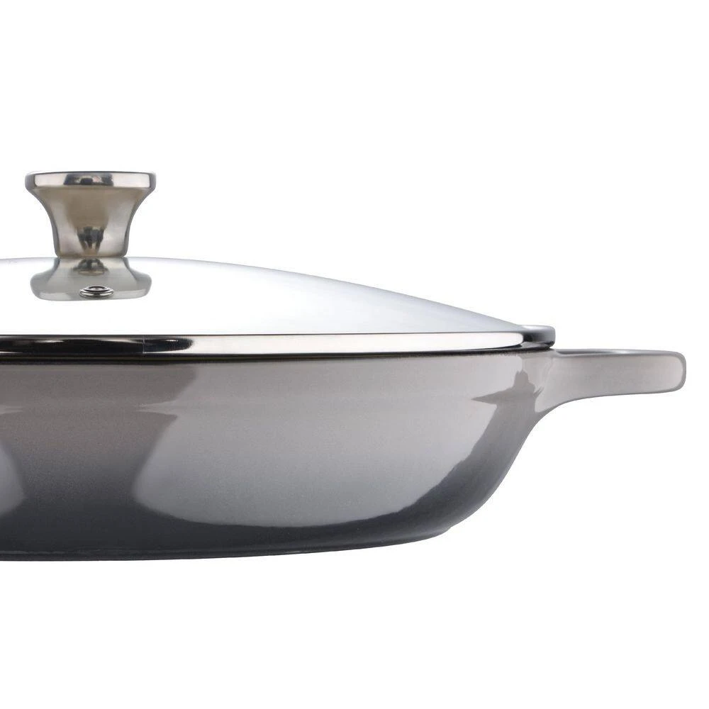 3.5 qt. Cast Iron Braiser with Glass Lid by MasterPRO - Image 2