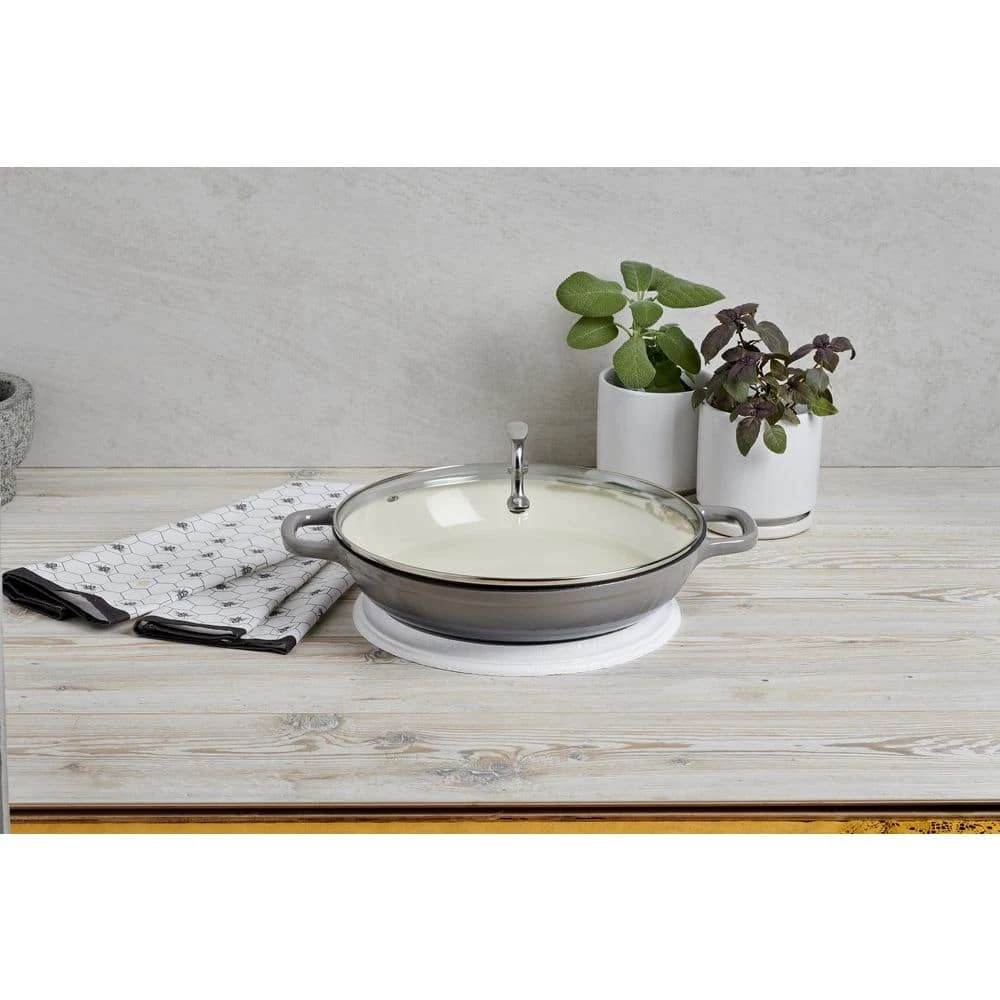 3.5 qt. Cast Iron Braiser with Glass Lid by MasterPRO - Image 6