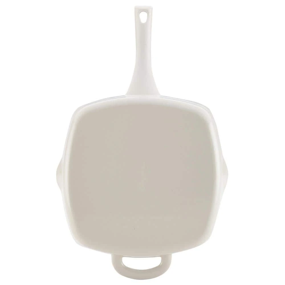 Home Collection 12 in. Cast Iron Grill Pan in French Vanilla with Pour Spout by Ayesha Curry - Image 2