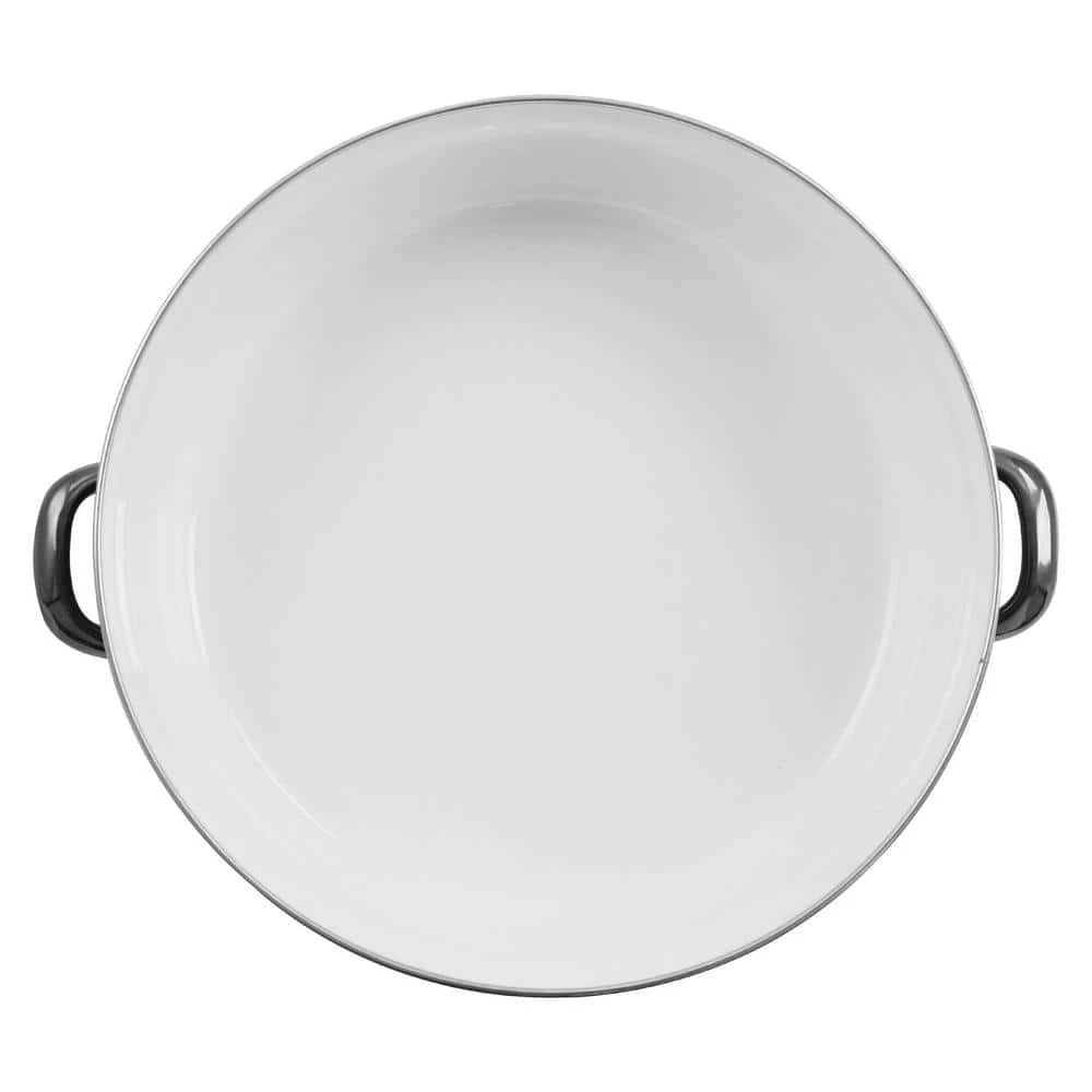 5 qt. Gray Enamel on Steel Braiser Pan with Lid by GIBSON HOME - Image 8