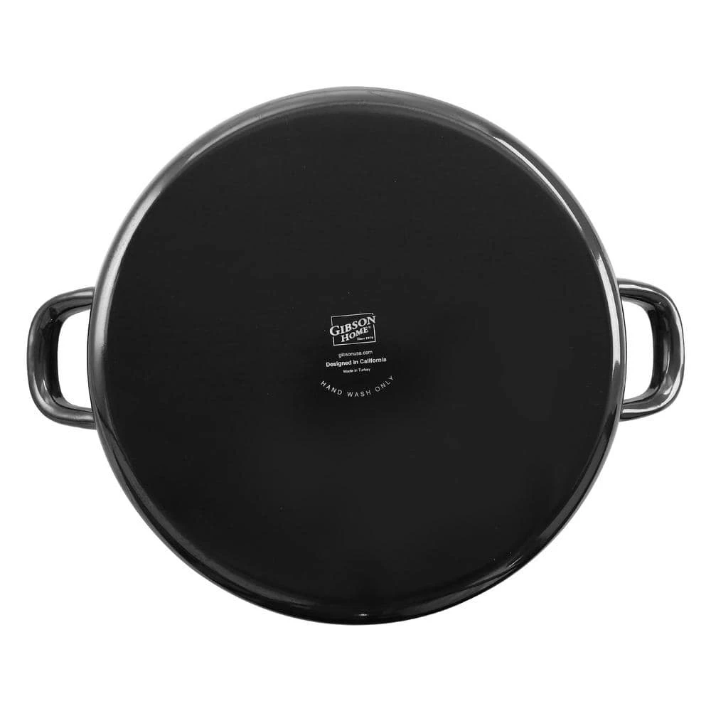 5 qt. Gray Enamel on Steel Braiser Pan with Lid by GIBSON HOME - Image 7