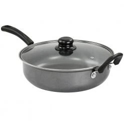 3 qt. Aluminum Highberry Grey Chicken Fryer Saute Pan with Lid by Gibson