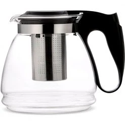 Glass Tea Pot with Stainless Steel Filter by THE CLEAN STORE