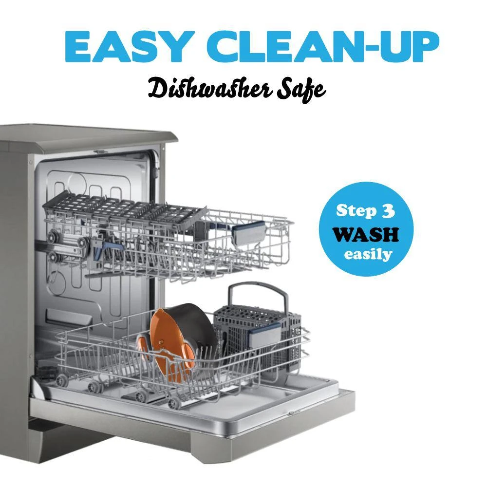 Aqua Blue 5 qt. Non-Stick Aluminum Ti-Ceramic Pasta Pot with Built-In Strainer and Twist N' Lock Handles by Gotham Steel - Image 5