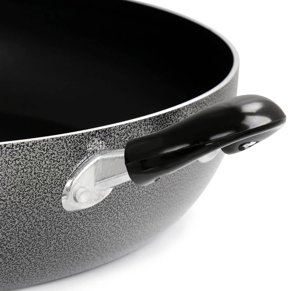 Professional Results 16 in. Aluminum Nonstick Stovetop Deep Frying Pan in Granite with Lid by Better Chef - Image 5
