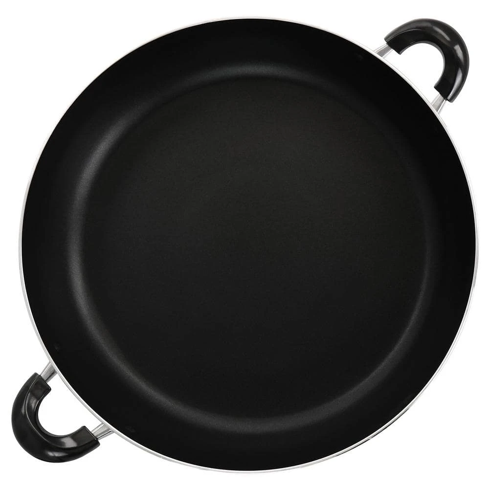 Professional Results 16 in. Aluminum Nonstick Stovetop Deep Frying Pan in Granite with Lid by Better Chef - Image 3