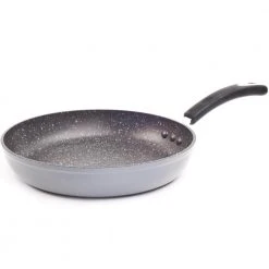 Stone Earth 8 in. Aluminum Ceramic Nonstick Frying Pan in Granite Gray by Ozeri