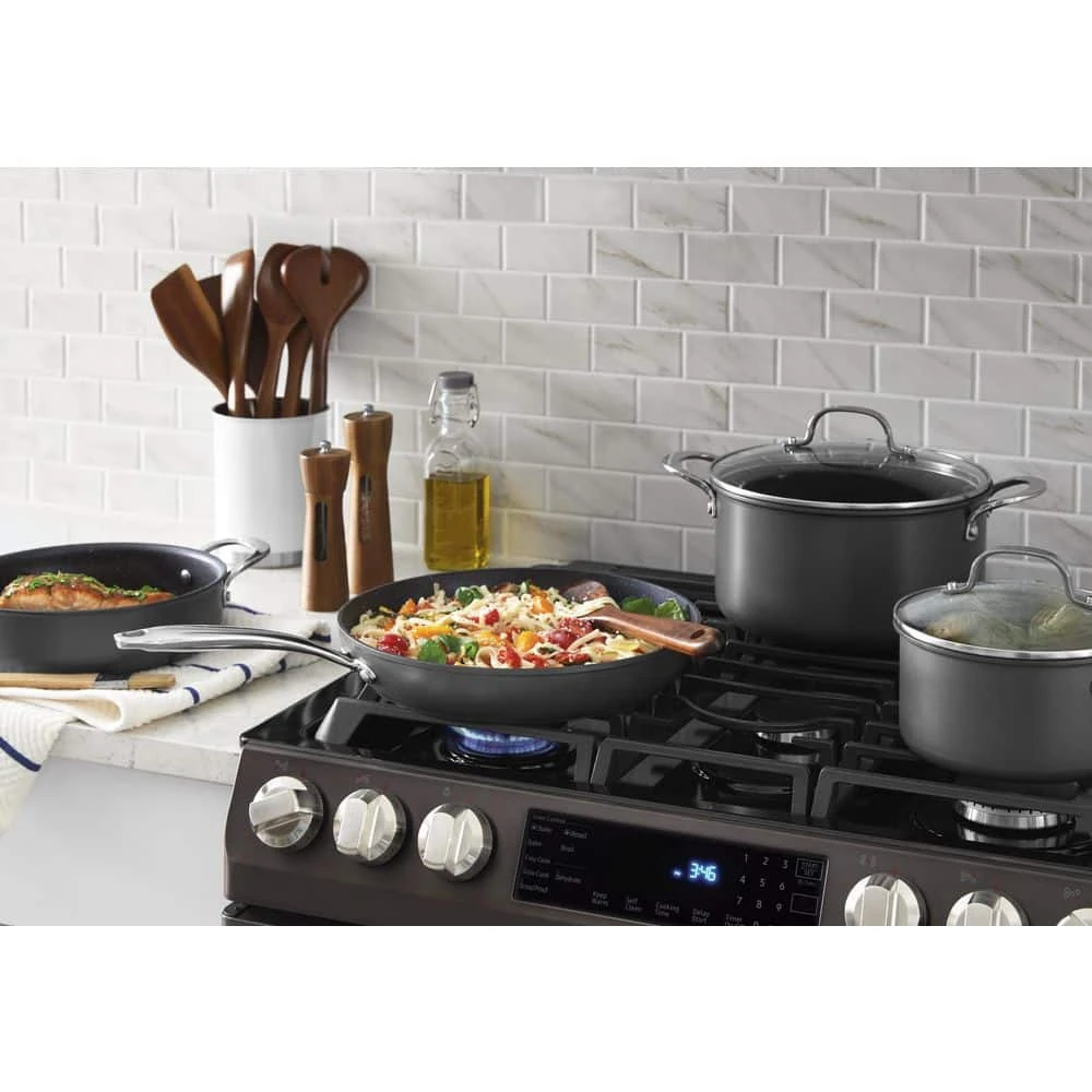 Professional 13-Piece Aluminum Hard Anodized Diamond and Mineral Coating Nonstick Premium Cookware Set by GRANITESTONE - Image 8