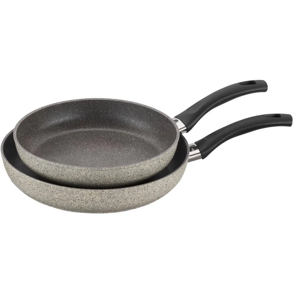 Parma 2-Piece Aluminum Ceramic Nonstick Frying Pan Set in Gray by Ballarini