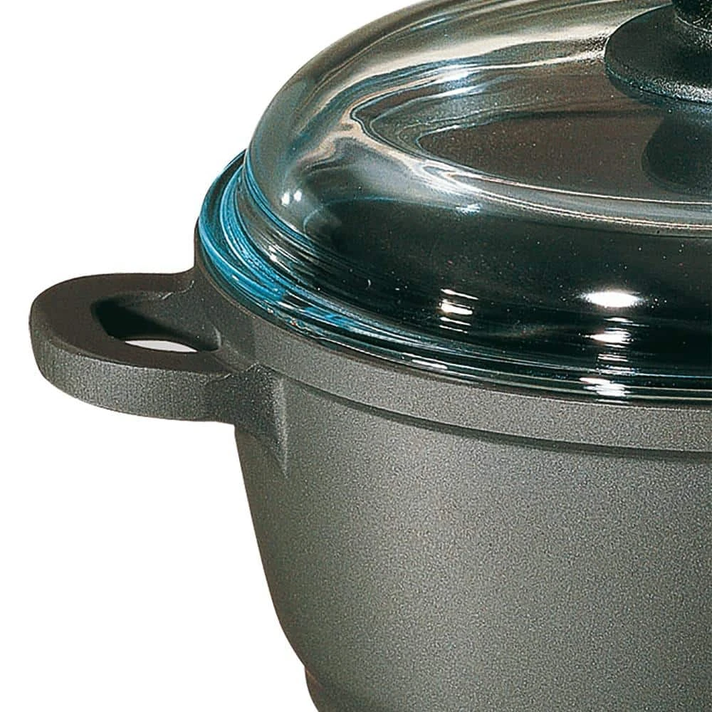 Tradition 7.5 qt. Round Cast Aluminum Nonstick Dutch Oven in Gray with Glass Lid by Berndes - Image 2