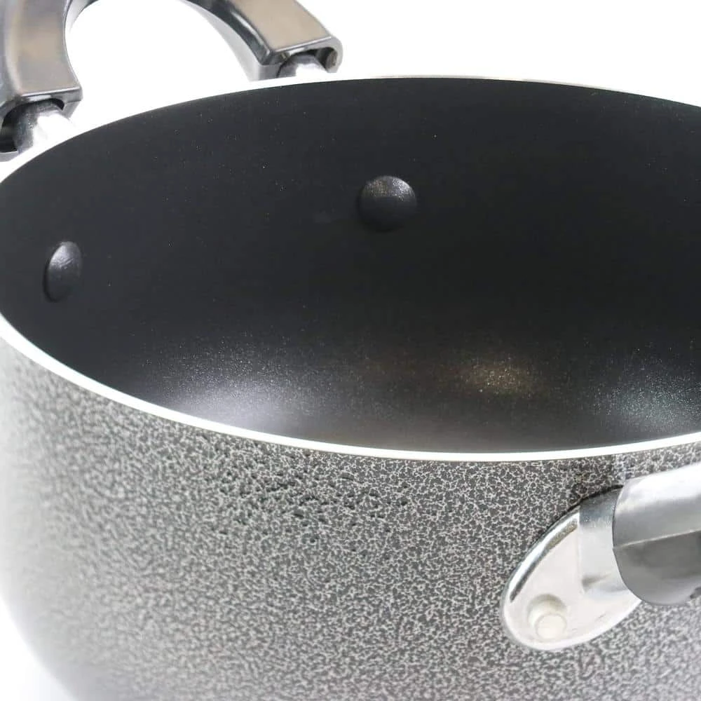 2 qt. Round Aluminum Nonstick Dutch Oven in Gray with Glass Lid by Better Chef - Image 4