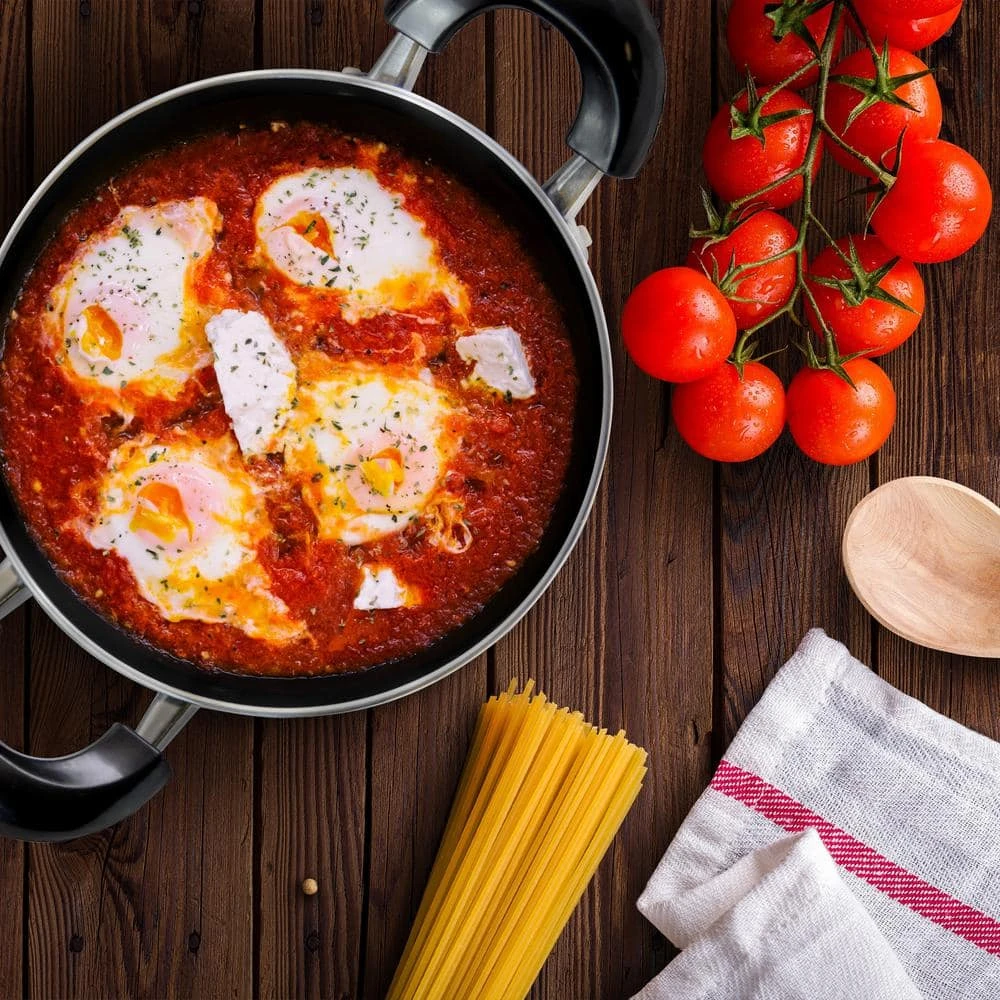 2 qt. Round Aluminum Nonstick Dutch Oven in Gray with Glass Lid by Better Chef - Image 5