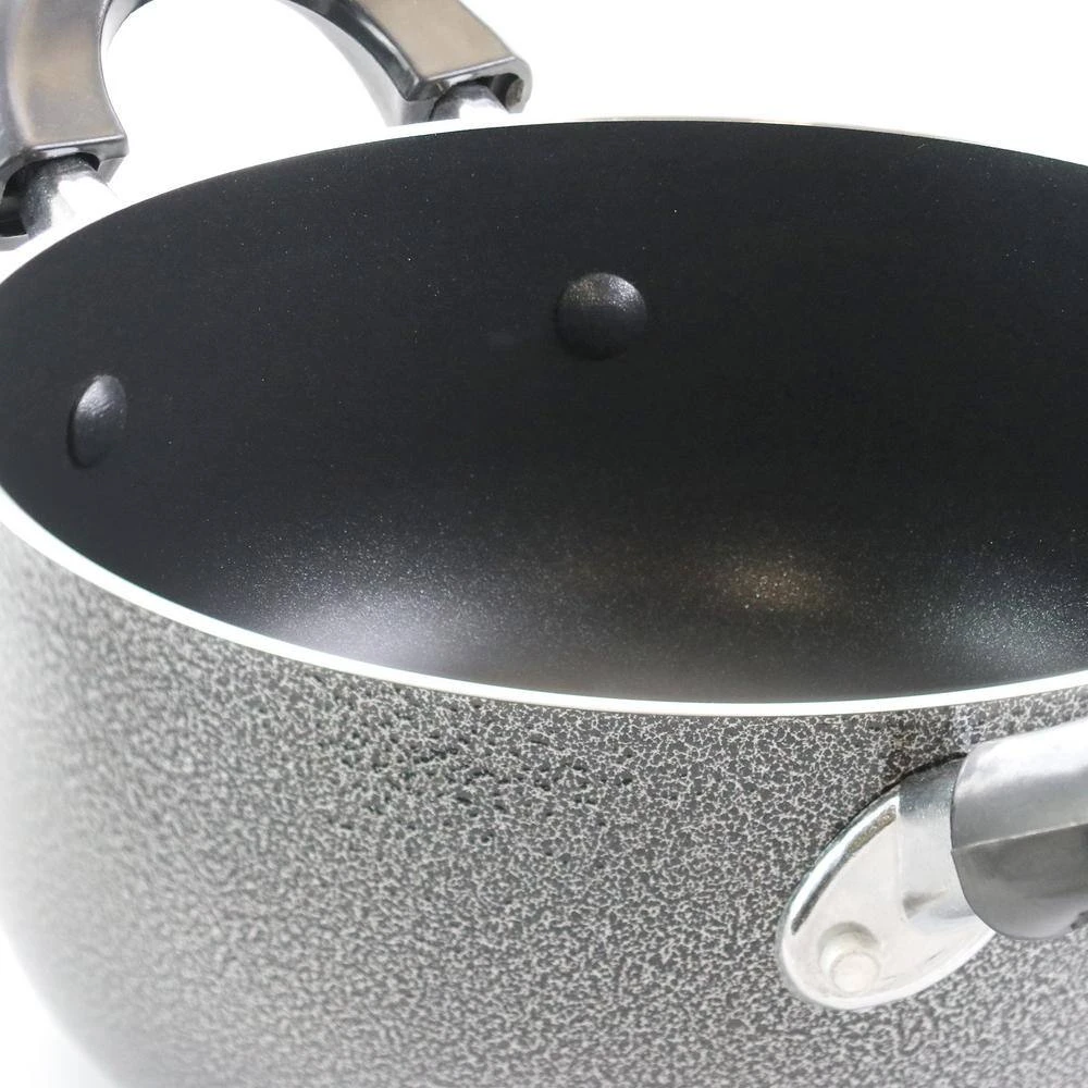 4 qt. Round Aluminum Nonstick Dutch Oven in Gray with Glass Lid by Better Chef - Image 4