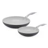 Classic Pro 2-Piece Hard-Anodized Aluminum Ceramic Nonstick Frying Pan Set in Gray by GreenLife