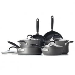 Good Grips 10-Piece Hard-Anodized Aluminum Nonstick Cookware Set in Gray by OXO
