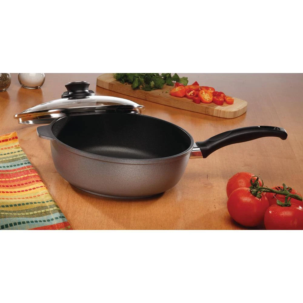 Swiss Titan 3.2 qt. Titanium Nonstick Saute Pan in Gray with Glass Lid by Swiss Diamond - Image 2