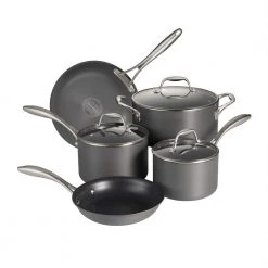 8-Piece Hard-Anodized Aluminum Cookware Set by Tramontina