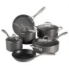 10-Piece Hard Anodized Cookware Set by Tramontina